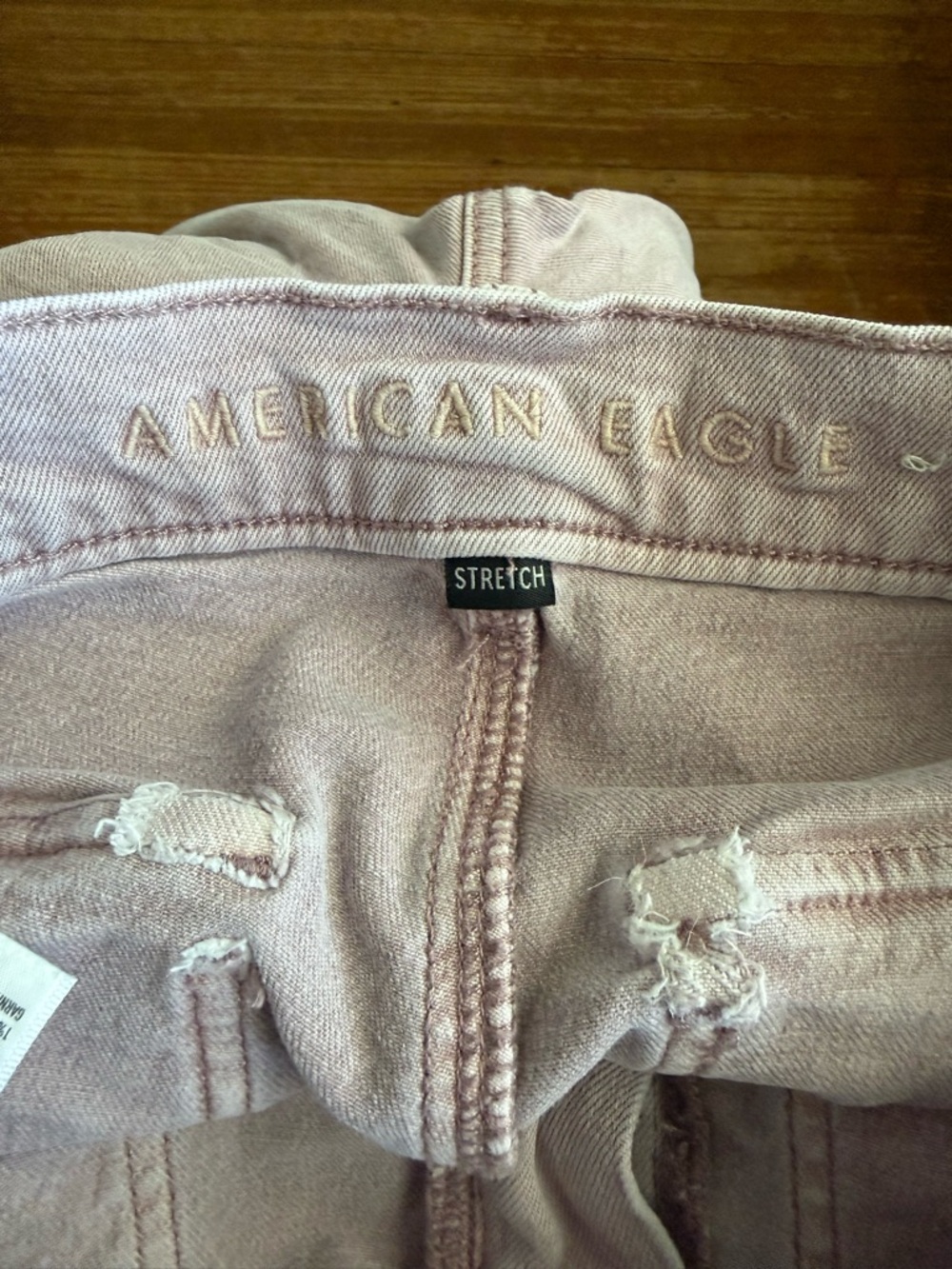 American Eagle Blush Pink Wide Leg Skater Jean Size 27/4 - Picture 5 of 7